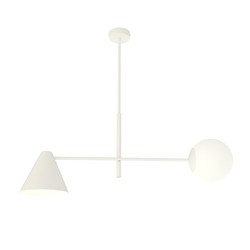 Lysekroner Hermes 2 Hvit lysekrone - Ø15 cm, E14, 230V, uten lyskilde
