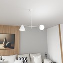 Hermes 2 Hvit lysekrone - Ø15 cm, E14, 230V, uten lyskilde