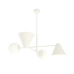 Lysekroner Hermes 4 Hvit lysekrone - Ø15 cm, E14, 230V, uten lyskilde