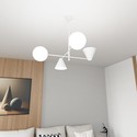 Hermes 4 Hvit lysekrone - Ø15 cm, E14, 230V, uten lyskilde