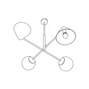 Hermes 4 Hvit lysekrone - Ø15 cm, E14, 230V, uten lyskilde