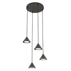 LED pendel Elit 4 Premium Sort pendellampe - GX53, 230V, uten lyskilde