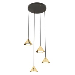 LED pendel Elit 4 Premium Gull pendellampe - GX53, 230V, uten lyskilde