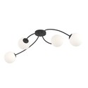 Vibra 4 Sort/Opal taklampe - Ø15 cm, E14, 230V, uten lyskilde
