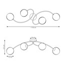 Vibra 4 Sort/Grafitt taklampe - Ø15 cm, E14, 230V, uten lyspære
