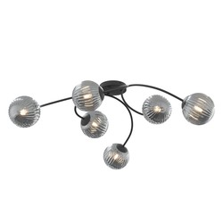 Taklamper Vibra 6 Sort/Grafitt taklampe - Ø15 cm, E14, 230V, uten lyspære