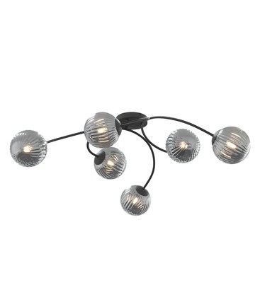 Vibra 6 Sort/Grafitt taklampe - Ø15 cm, E14, 230V, uten lyspære Vibra 6 Sort/Grafitt taklampe - Ø15 cm, E14, 230V, uten lyspære