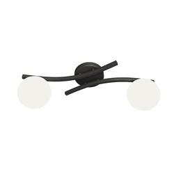 Taklamper Opus 2 Sort/Opal taklampe - Ø15 cm, E14, 230V, uten lyskilde