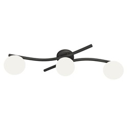 Taklamper Opus 3 Sort/Opal taklampe - Ø15 cm, E14, 230V, uten lyskilde