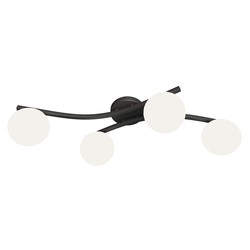 Taklamper Opus 4 Sort/Opal taklampe - Ø15 cm, E14, 230V, uten lyskilde