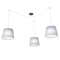 LED pendel Ascot 3 Grå pendellampe – Ø38 cm, E27, 230V, uten lyskilde