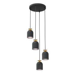 LED pendel Target 4 Sort Prem pendellampe - Ø11 cm, E27, 230V, uten lyskilde