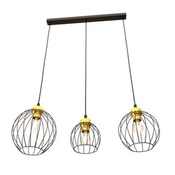 LED pendel Nando 3 Sort/Gull pendellampe - Ø24 cm, E27, 230V, uten lyskilde