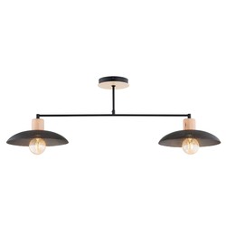 Lysekroner Kobe 2 Sort lysekrone - Ø30 cm, E27, 230V, uten lyskilde