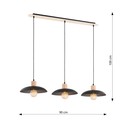 Kobe 3 Sort lysekrone - Ø30 cm, E27, 230V, uten lyskilde