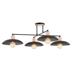 Lysekroner Kobe 4 Sort lysekrone - Ø30 cm, E27, 230V, uten lyskilde