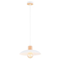 Lysekroner Kobe 1 Hvit lysekrone - Ø30 cm, E27, 230V, uten lyskilde