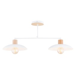 Lysekroner Kobe 2 Hvit lysekrone - Ø30 cm, E27, 230V, uten lyskilde