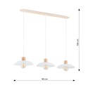 Kobe 3 Hvit lysekrone - Ø30 cm, E27, 230V, uten lyskilde