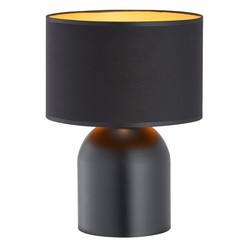 Bordlampe Aspen LN1 Sort/Gull bordlampe - Ø25 cm, E27, 230V, uten lyspære
