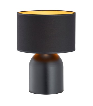 Aspen LN1 Sort/Gull bordlampe - Ø25 cm, E27, 230V, uten lyspære
