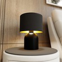 Aspen LN1 Sort/Gull bordlampe - Ø25 cm, E27, 230V, uten lyspære