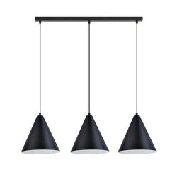 LED pendel Rebel 3 Sort/Hvit pendellampe - Ø23.5 cm, E27, 230V, uten lyskilde