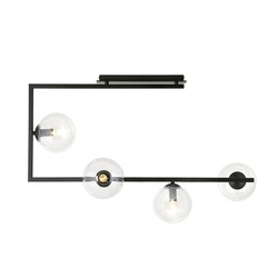 Taklamper Soma 4 Sort/Transparent taklampe - Ø14 cm, E14, 230V, uten lyskilde