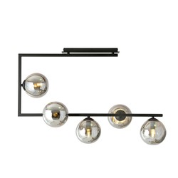 Taklamper Soma 5 Sort/Grafitt taklampe - Ø14 cm, E14, 230V, uten lyskilde