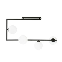 Taklamper Soma 4 Sort/Opal taklampe - Ø14 cm, E14, 230V, uten lyskilde