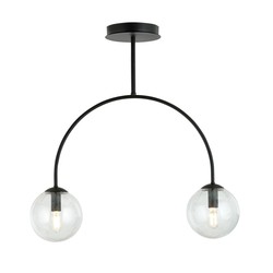 Lysekroner Archi 2 Sort/Transparent lysekrone - Ø14 cm, E14, 230V, uten lyskilde