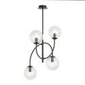 Archi 4B Sort/Transparent lysekrone - Ø14 cm, E14, 230V, uten lyskilde
