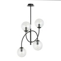 Archi 4B Sort/Transparent lysekrone - Ø14 cm, E14, 230V, uten lyskilde