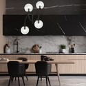 Archi 4B Sort/Transparent lysekrone - Ø14 cm, E14, 230V, uten lyskilde