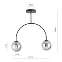 Archi 2 Sort/Grafitt lysekrone - Ø14 cm, E14, 230V, uten lyskilde