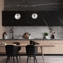 Archi 2 Sort/Grafitt lysekrone - Ø14 cm, E14, 230V, uten lyskilde