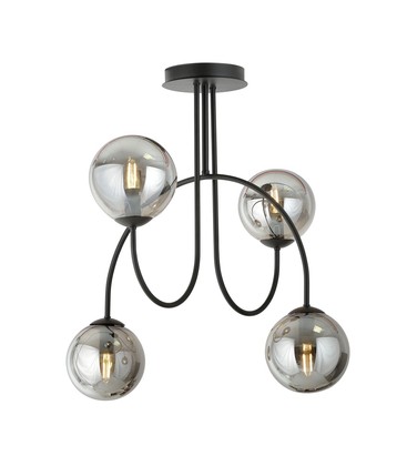 Archi 4A Sort/Grafitt lysekrone - Ø14 cm, E14, 230V, uten lyskilde Archi 4A Sort/Grafitt lysekrone - Ø14 cm, E14, 230V, uten lyskilde