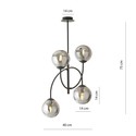 Archi 4B Sort/Grafitt lysekrone - Ø14 cm, E14, 230V, uten lyskilde