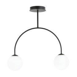 Lysekroner Archi 2 Sort/Opal lysekrone - Ø14 cm, E14, 230V, uten lyskilde