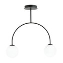 Archi 2 Sort/Opal lysekrone - Ø14 cm, E14, 230V, uten lyskilde