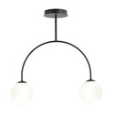 Archi 2 Sort/Opal lysekrone - Ø14 cm, E14, 230V, uten lyskilde