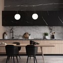 Archi 2 Sort/Opal lysekrone - Ø14 cm, E14, 230V, uten lyskilde