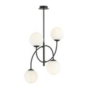 Archi 4B Sort/Opal lysekrone - Ø14 cm, E14, 230V, uten lyskilde