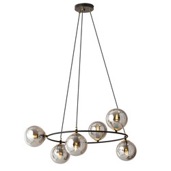 LED pendel Azura 6 Sort/Grafit pendellampe - Ø14 cm, E14, 230V, uten lyskilde