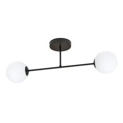 Taklamper Roma 2 Sort/Opal taklampe - Ø14 cm, E14, 230V, uten lyspære