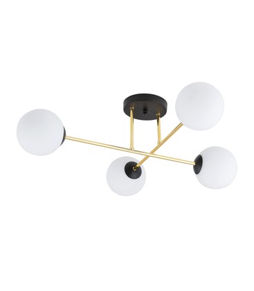 Magnum 4 Sort/Opal taklampe - Ø14 cm, E14, 230V, uten lyskilde Magnum 4 Sort/Opal taklampe - Ø14 cm, E14, 230V, uten lyskilde