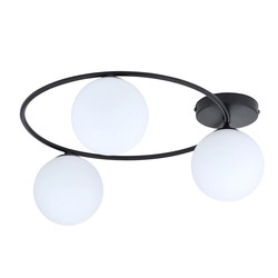 Taklamper Sopra 3 Sort/Opal taklampe - Ø14 cm, E14, 230V, uten lyskilde