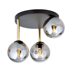 Taklamper Dolce 3 Sort/Grå taklampe - Ø14 cm, E14, 230V, uten lyspære