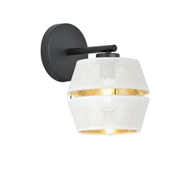 Innendørs vegglampe Malia K1 Hvit/Gull vegglampe - Ø20 cm, E27, 230V, uten lyskilde