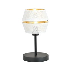 Bordlampe Malia Ln Hvit/Gull bordlampe - Ø20 cm, E27, 230V, uten lyskilde